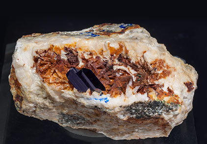 Azurite with Dolomite.