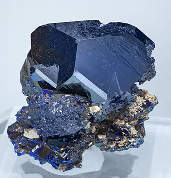 Azurite with Cerussite. Front