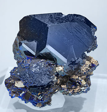 Azurite with Cerussite.