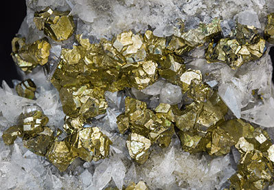 Pyrite with Calcite. 