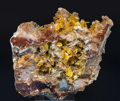 Wulfenite with Dolomite. Side