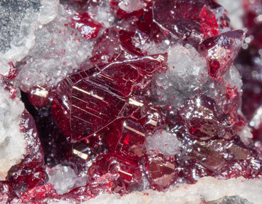 Cinnabar with Calcite and Dolomite. 