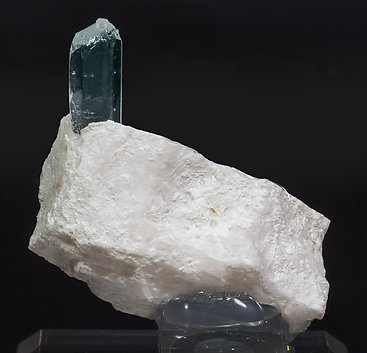 Beryl (variety aquamarine) with Feldspar. Rear