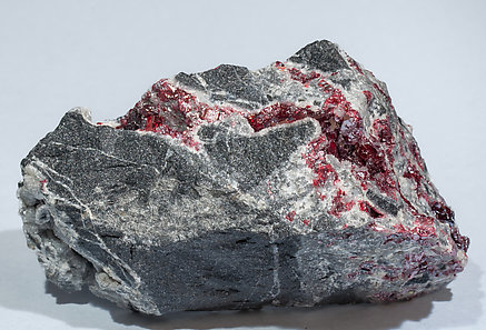 Cinnabar with Calcite. 