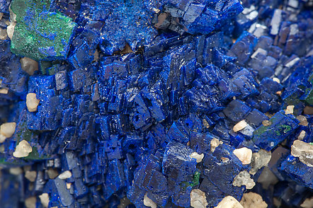 Azurite with Malachite and Baryte. 