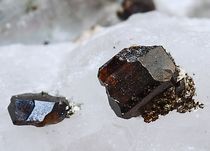 Cassiterite on Quartz. 