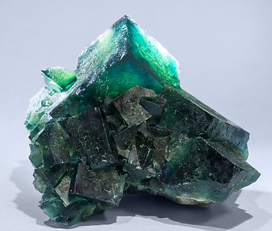 Fluorite. Light behind