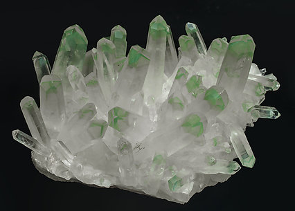 Quartz with Muscovite (variety fuchsite) inclusions. 