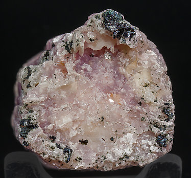 Lepidolite after Elbaite with Elbaite. Top