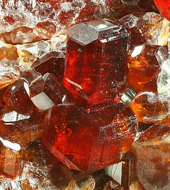 Grossular (variety hessonite) with Diopside. 