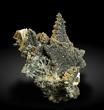 Willemite after Descloizite with Mimetite. Side