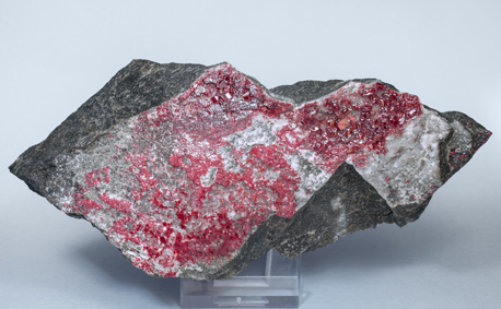 Cinnabar with Calcite. 