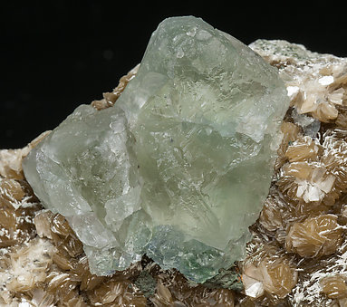 Fluorite with Muscovite and Pyrite. 