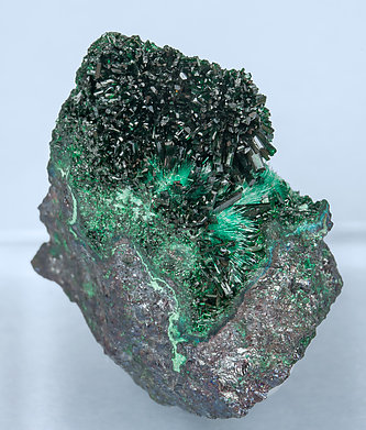 Atacamite with Brochantite on Cuprite.