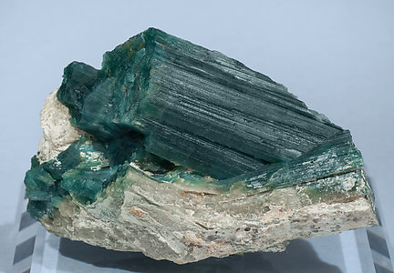 Grandidierite with Feldspar and Quartz. Front