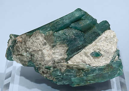 Grandidierite with Feldspar and Quartz. Rear