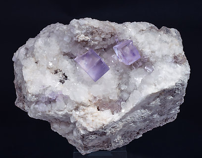 Fluorite with Quartz. 