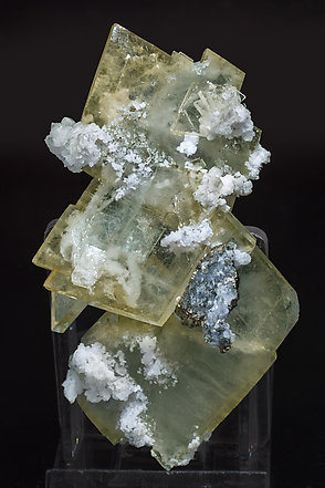 Baryte with Quartz and Pyrite. Rear