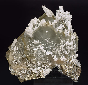 Baryte with Quartz and Pyrite. Rear