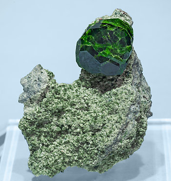 Andradite (variety demantoid) with Diopside.