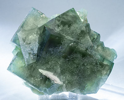 Fluorite with Baryte. Light behind
