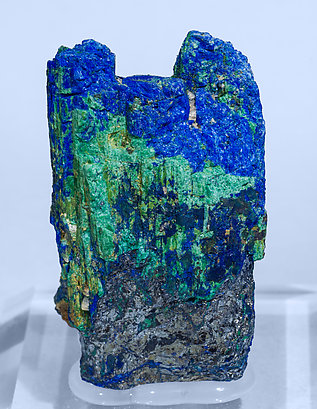 Chalcostibite with Azurite and Malachite.