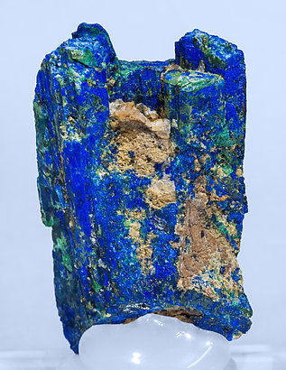 Chalcostibite with Azurite and Malachite. Rear