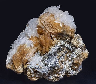 Roweite with Olshanskyite and Andradite.