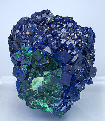 Azurite with Malachite after Cuprite.