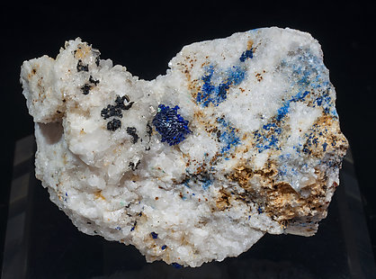 Azurite with Quartz. 