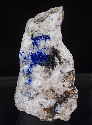 Azurite with Quartz.