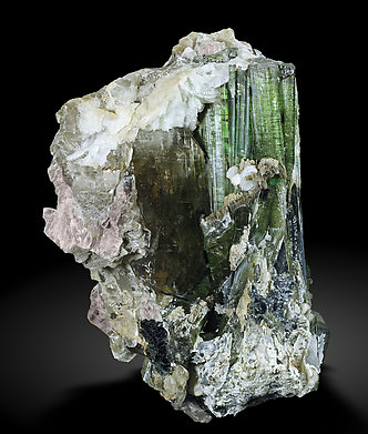 Elbaite with Mica and Quartz.