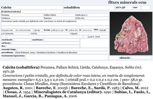 Calcite (variety cobaltoan)