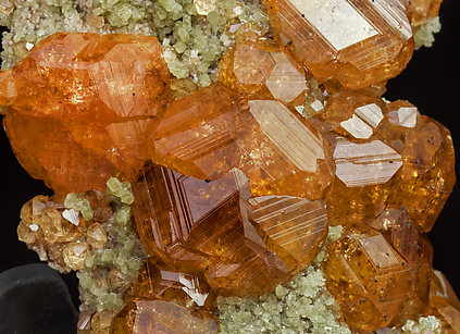 Grossular (variety hessonite) with Diopside. 