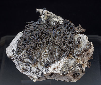 Silver with Acanthite and Calcite.