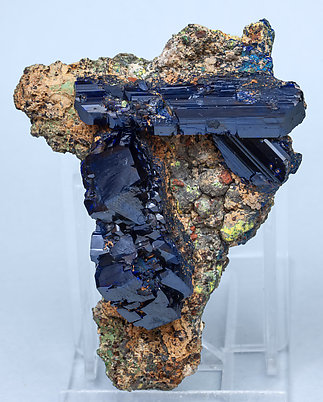 Azurite with Galena. Side