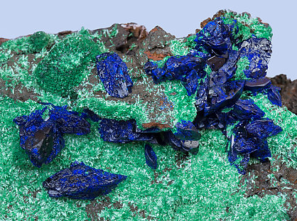 Azurite with Malachite. 