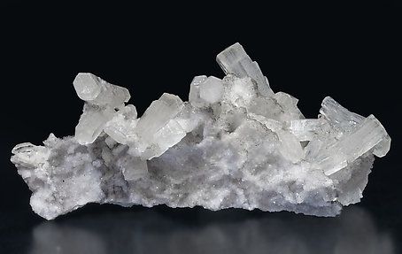 Strontianite with Quartz. Rear