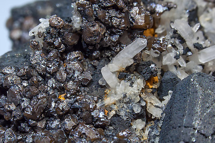 Tennantite with Wulfenite and Quartz. 