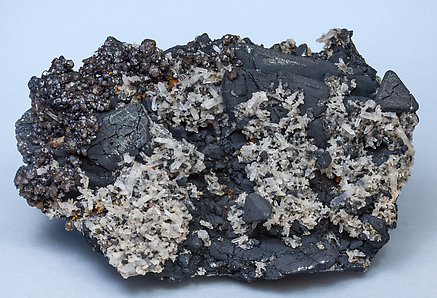 Tennantite with Wulfenite and Quartz. 