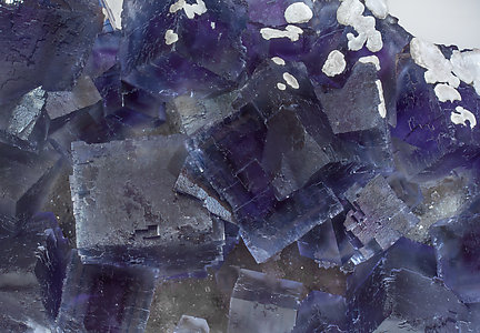 Fluorite with Quartz and Calcite. 