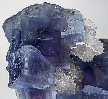 Fluorite with Quartz and Calcite. 