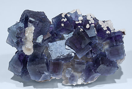 Fluorite with Quartz and Calcite.