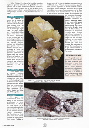 Tantalite-(Mn) on 'lepidolite' after Elbaite. 