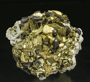 Pyrite with Galena, Calcite and Quartz.