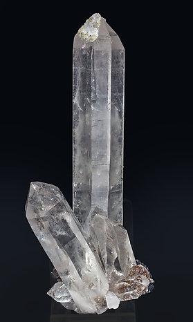 Quartz with Fluorapatite, Siderite, Arsenopyrite, Muscovite and Sphalerite. Front
