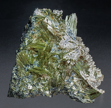 Actinolite with Ferro-actinolite and Prehnite.