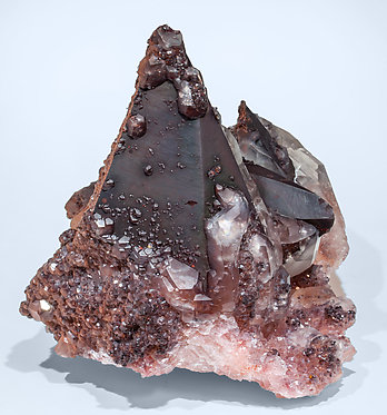 Calcite with Hematite inclusions.