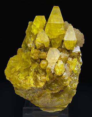 Sulphur with Calcite. Rear