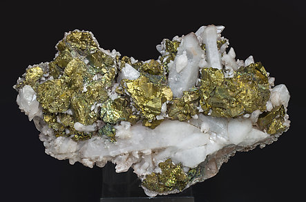 Chalcopyrite with Quartz and Calcite. 